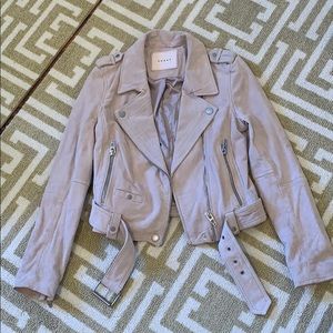 BlankNYC size small suede Moro jacket Sand